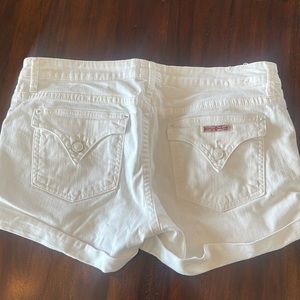 White jean shorts